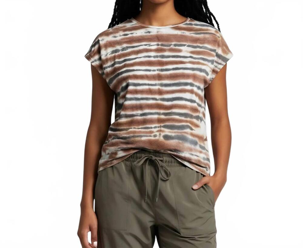 NEW XCVI arwen top in brown, grey, and cream